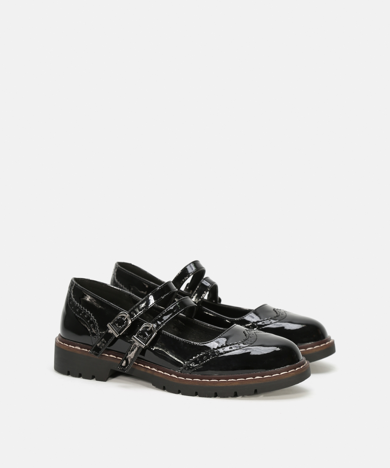 Zapatos tac&oacute;n doble hebilla image number null